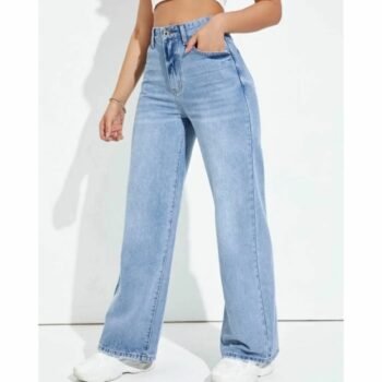High Waist Whisker Wash Wide-Leg Denim ✨ 🦋