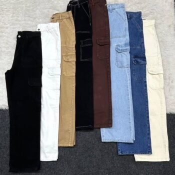 High Waist 6 Pocket Cargo