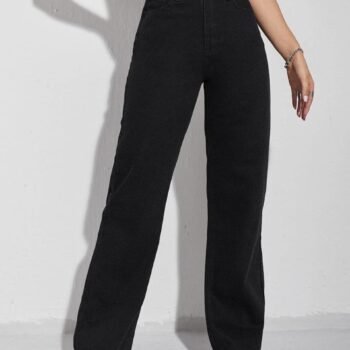BLACK HIGH WAIST WIDE LEG JEANS 🖤