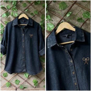 Denim Luxe • Hand-Embroidered Couture Shirt — Signature Edition