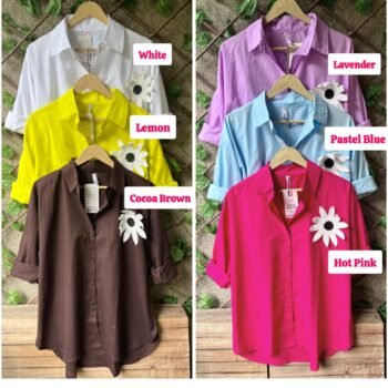 Daisy Embellished Cotton Shirts – Premium Plus Size Collection